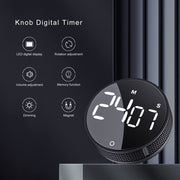 AVINIA Magnetic Digital Timer with Large LED Display – Black