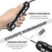 Adjustable 110-Inch Ball-Bearing Speed Jump Rope – 2 Colours
