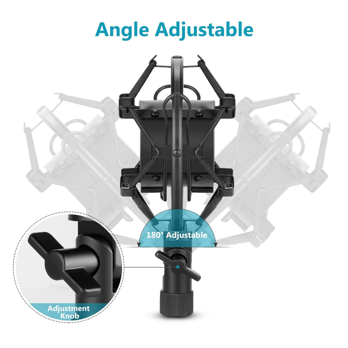 NEEWER 43–46mm Microphone Shock Mount – Black