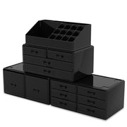 Readaeer Black 12-Drawer Makeup Organiser with 16 Compartments