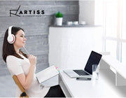 White Computer & Study Desk with Book Display Shelf