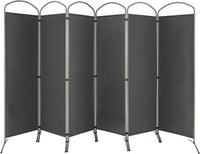 188cm Folding 6-Panel Room Divider – 4 Colours