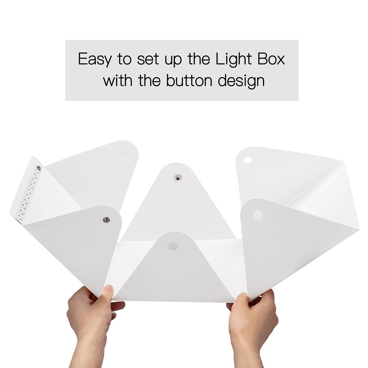 9-Inch Folding LED Photo Light Box – Black & White Backdrops