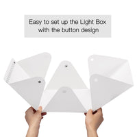 9-Inch Folding LED Photo Light Box – Black & White Backdrops