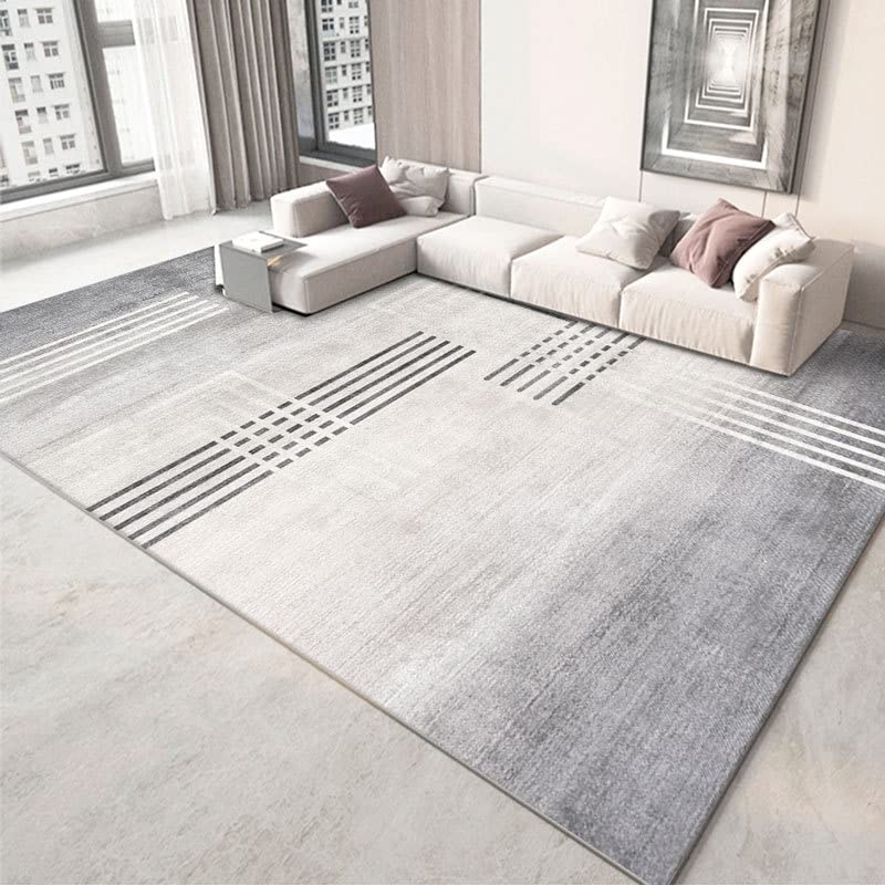 Modern Abstract Washable Short-Pile Area Rug
