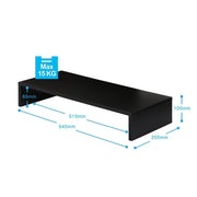 Monitor Stand Wood PC Laptop Computer Screen Riser Desk with Keyboard Storage Space 54 x 25cm