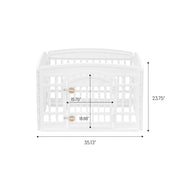 24" Exercise 4-Panel Pet Playpen with Door, Dog Playpen, Puppy Playpen, for Small and Medium Dogs, Keep Pets Secure, Easy Assemble, Fold It Down, Easy Storing, Customizable, White