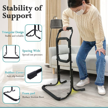 Chair Lift Assist Devices For Seniors Bed Side Rails For Elderly Adults Sit To Stand Lift Standing Aids Supports Grab Bar Help Patient Stand Up & Mobility In Front Of The Couch, Recliner Chair, Toilet