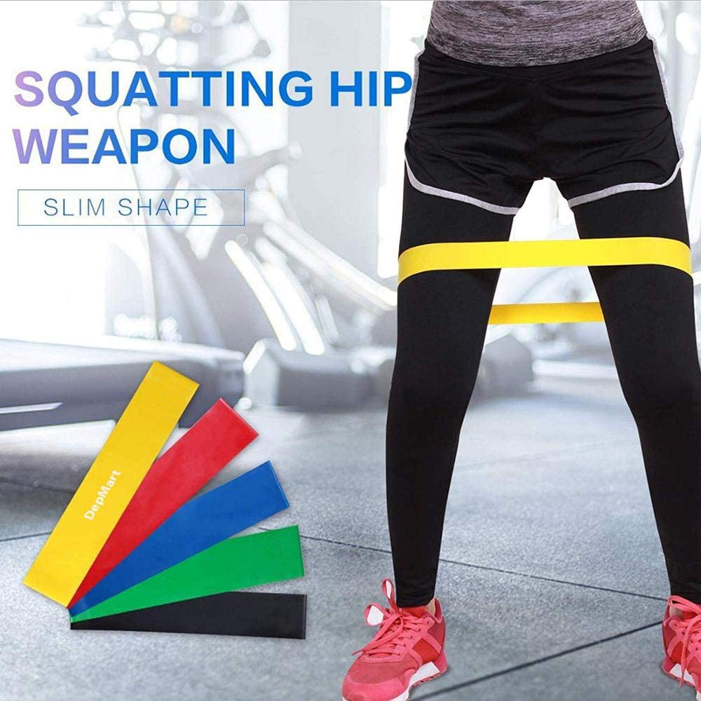 Natural-Latex Resistance Loop Bands – 5 Levels with Pouch