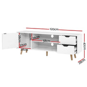 120 cm White TV Console Cabinet