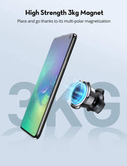 Magnetic Phone Car Mount, Phone Holder for Car, Car Cellphone Holder, Magnetic Mount, Compatible with iPhone 11 Pro XS Max XR X 8 7 Plus Galaxy S10 S9, Note 10, LG G8 Thinq, Pixel 3 XL