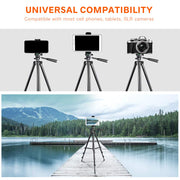 Phone Tripod, UBeesize 50’’ Extendable Lightweight Aluminum Tripod Stand with Universal Cell Phone/Tablet Holder, Remote Shutter, Compatible with Smartphone & Tablet & Camera.
