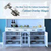 4-Pack 304 Stainless-Steel Soft-Close Full-Overlay Cabinet Hinges