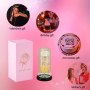 LED Rose in Glass Dome – Red, Blue or Purple