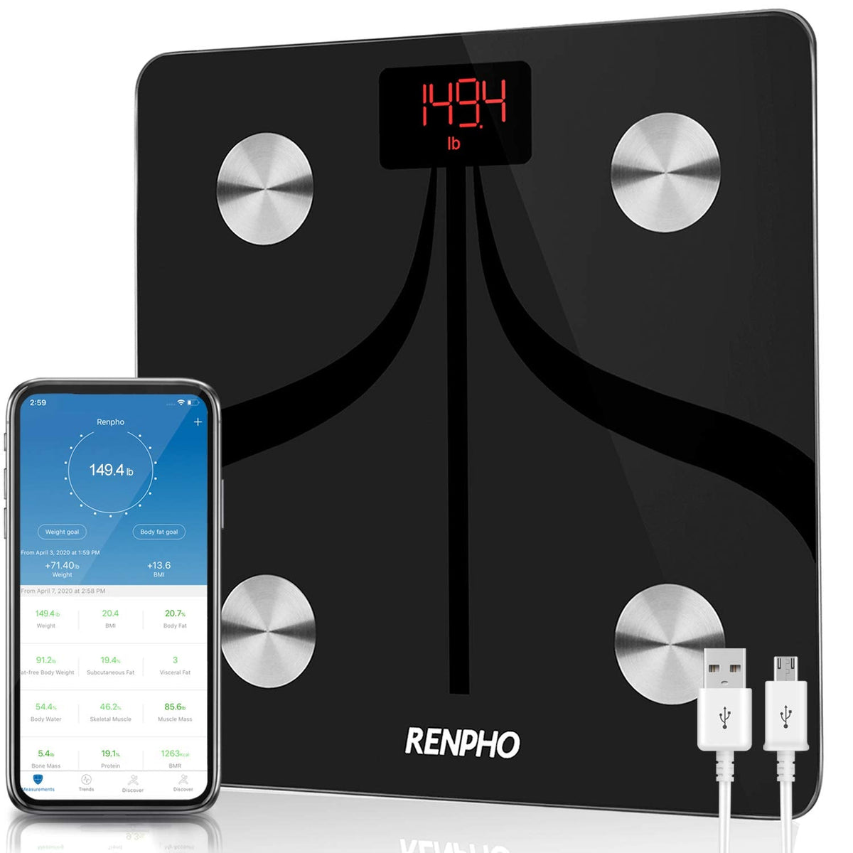 Smart Bluetooth Body Fat Scale