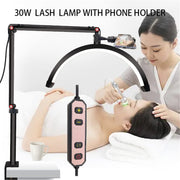 Led Half Moon Lash Light for Lash Extension,Beauty Desk Lamp,lash Lamp with Color Dimmable,U-Shaped Lashes Lights for Lash Extensions Skincare Facial Salon Eyebrows Makeup,30W