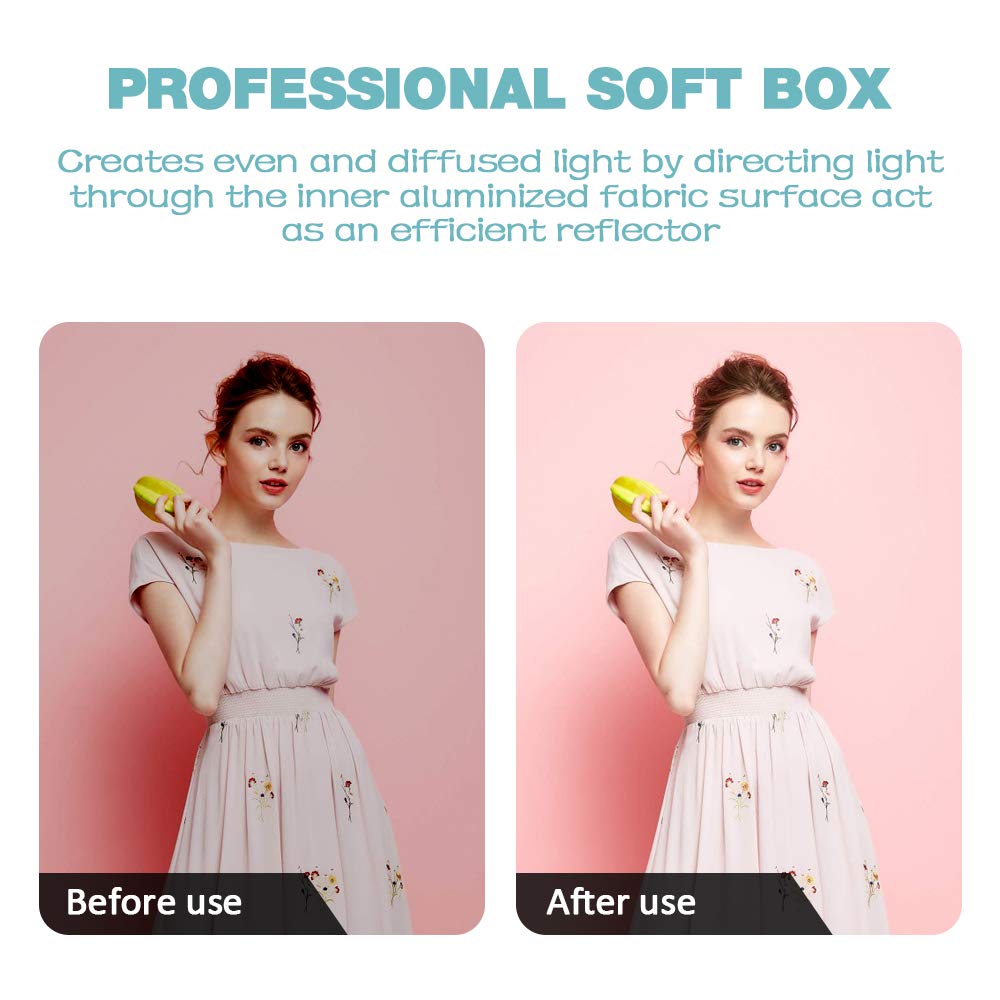 3-Softbox Continuous Lighting Kit with Boom Arm