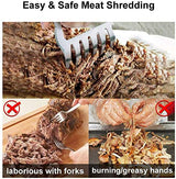 Bear Claws, Meat Shredder Claws Food-Grade Stainless Steel Turkey Lifter with Wooden Handle for Carving Shredding Lifting (1 Pair Annatto Color)