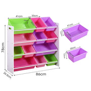 Kids Toy Box Bookshelf Organiser