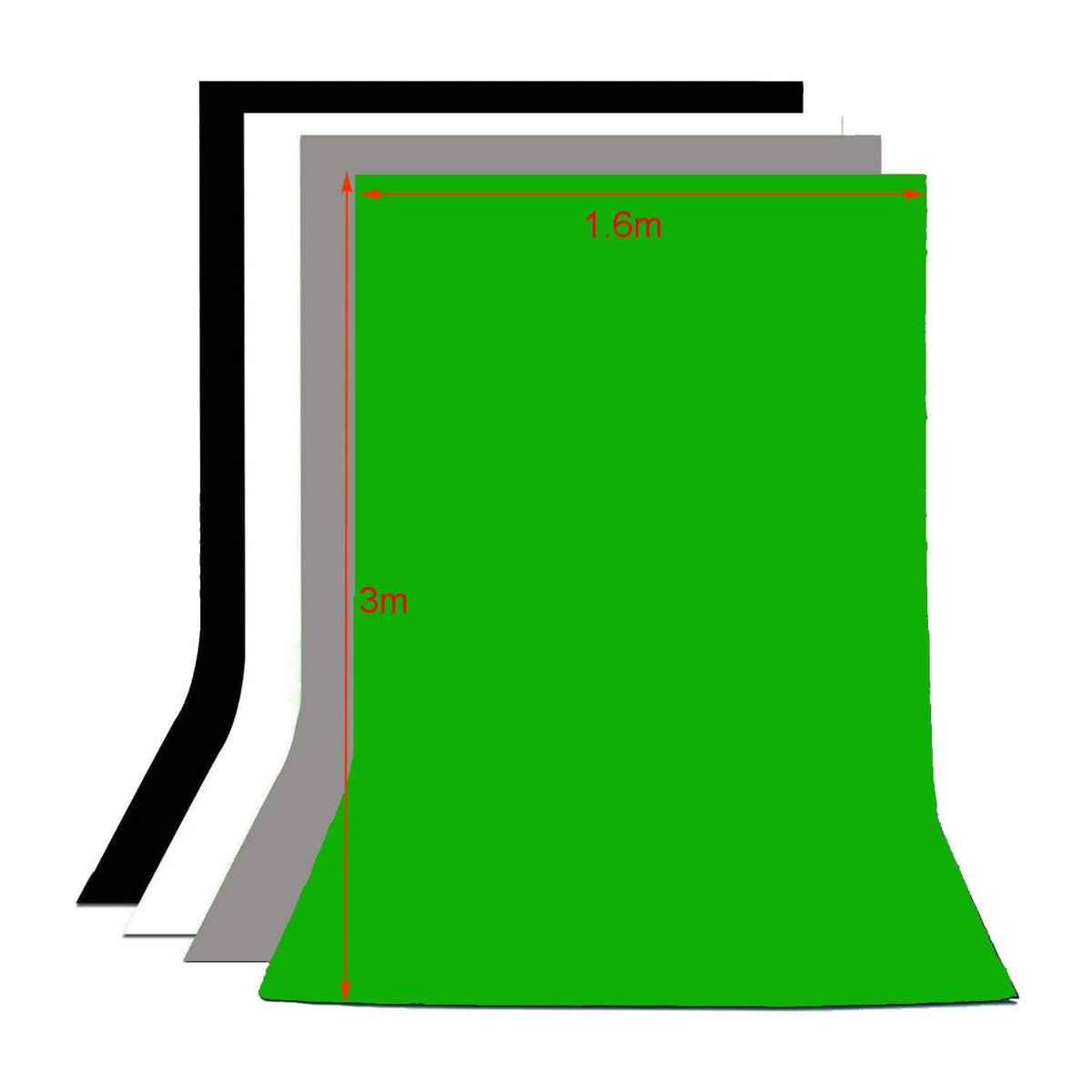 Photo Studio Background System + Bi-Color Dimmable 2X 85W Softbox Continuous Lighting Kit with Black White Gray Green Screen Backdrop Cloth for Portrait Product Photography Video Shooting