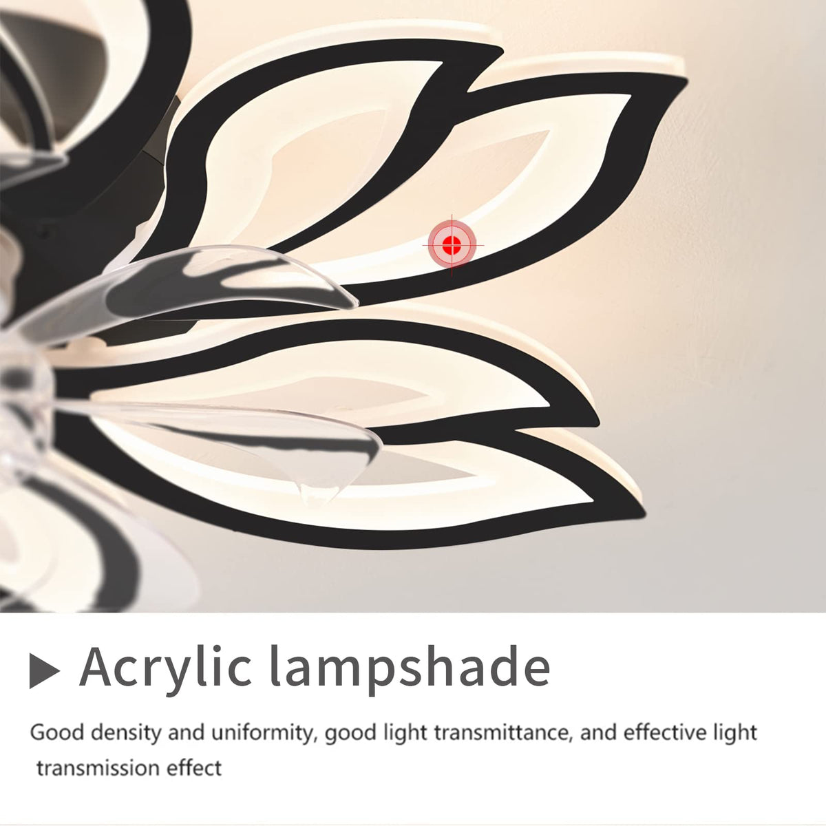 Low Profile Ceiling Fans with Lights, Modern Dimmable Flower Shape Ceiling Light Fan with Remote Control/app Control,Timing 6 Gear Speeds Fan Ceiling Lamp.