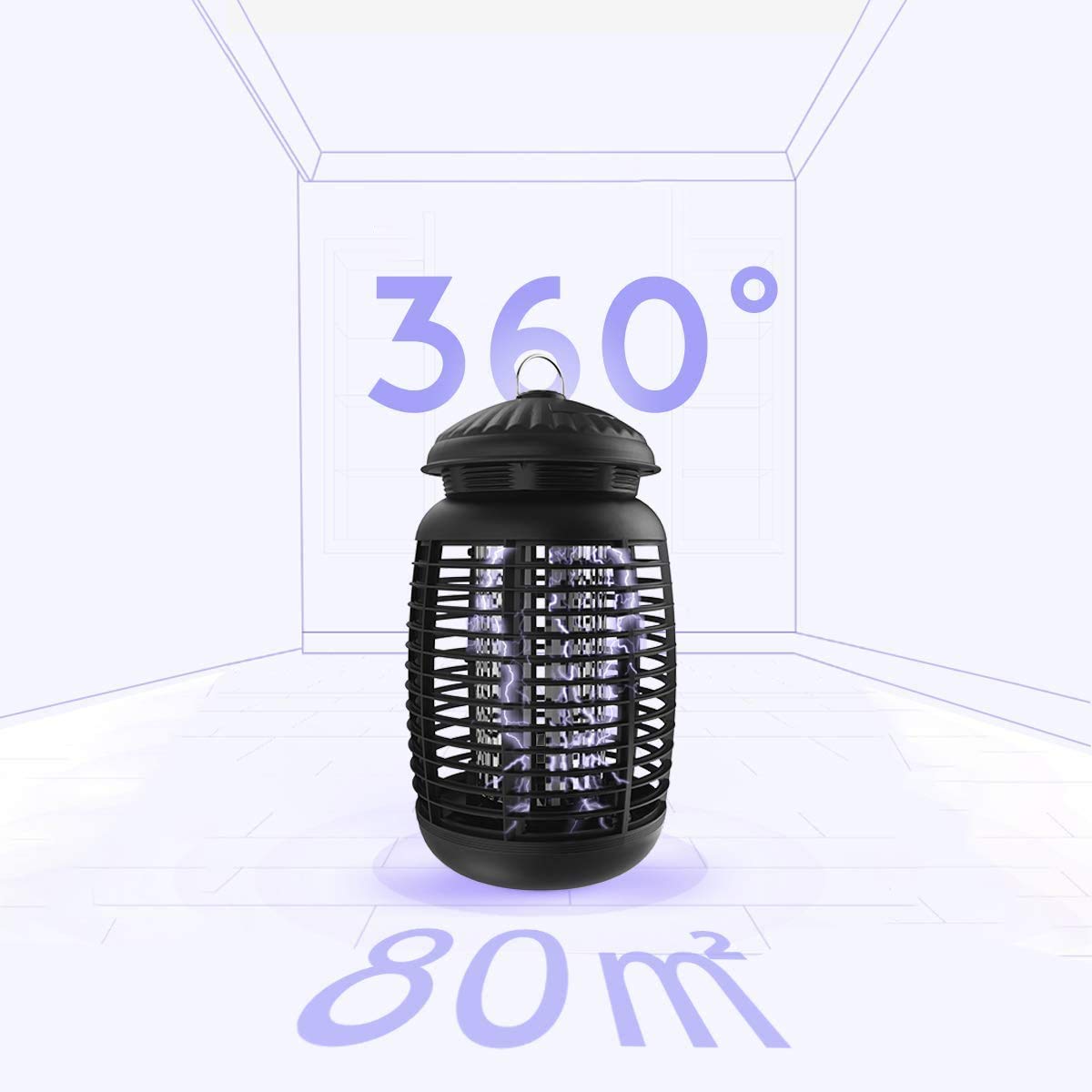 Pro Bug Zapper for Outdoor & Attractant - Effective 4000V Electric Mosquito Zappers/Killer - Insect Fly Trap, Waterproof Indoor and outdoor - Electronic Light Bulb Lamp for Backyard, Large