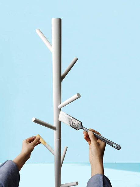 Paint Brushes Set, Angled Sash Stain Brushes Wall Flat Brushes for Arts and Home Improvement, Assorted Sizes (5-Pack)