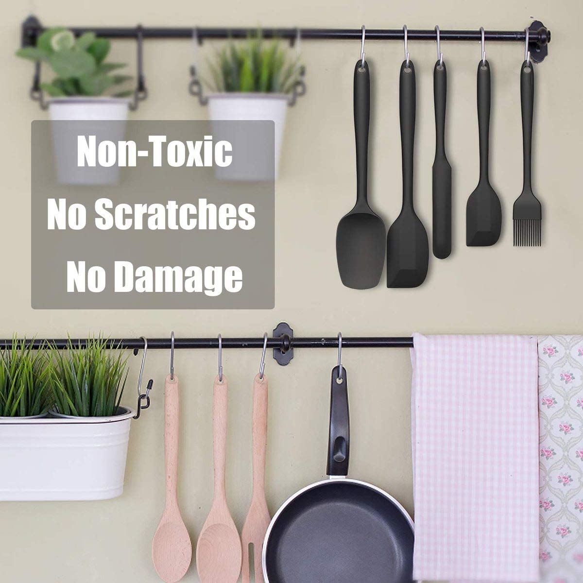 5 Pieces Silicone Spatula Set