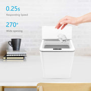 1.5 Gal Touchless Small Trash Can for Desk, Automatic Mini Garbage Can for Coffee Table/Laundry Countertop/Vanity Top, Smart Sensor Car Trash Can with Lid , Cute Waste Bin for Office/Kitchen/Bathroom