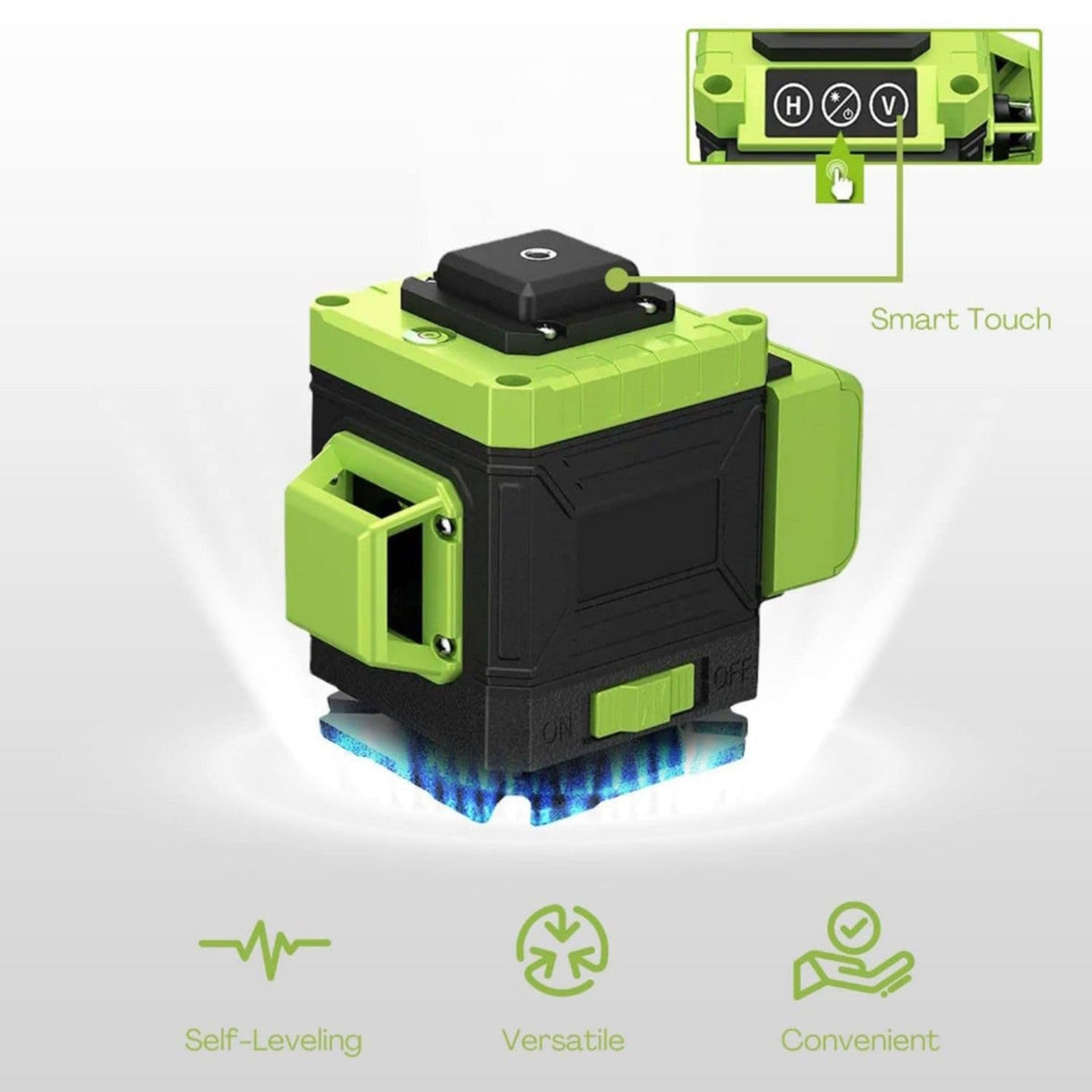 Laser Level, Green Light, 360° 4D 16 Lines, DIY Indoor Home Improvement Project Hand Tools