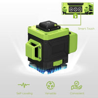 Laser Level, Green Light, 360° 4D 16 Lines, DIY Indoor Home Improvement Project Hand Tools