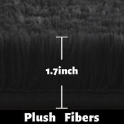 Black Area Rug for Bedroom,4'X6', Fluffy Shag Rug for Living Room, Furry Carpet for Kids Room, Shaggy Throw Rug for Nursery Room, Fuzzy Plush Rug, Black Carpet, Rectangle, Cute Room Decor for Baby