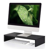 Monitor Stand Wood PC Laptop Computer Screen Riser Desk with Keyboard Storage Space 54 x 25cm