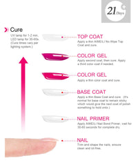 AIMEILI 10 mL Gel Base & No-Wipe Top Coat Kit
