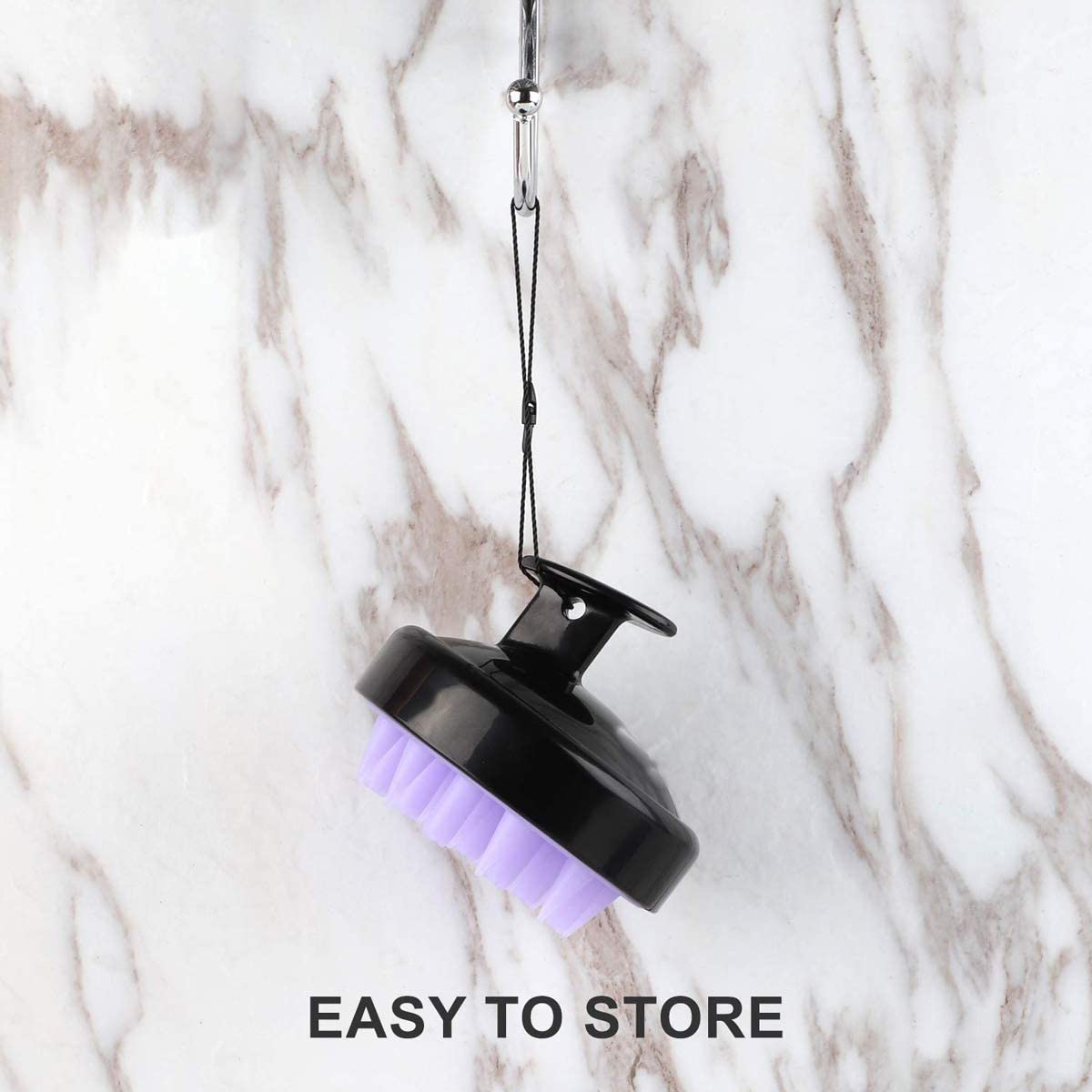 Silicone Shampoo Scalp Massager Brush – Black