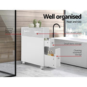 70 cm Slim Rolling Bathroom Storage Caddy