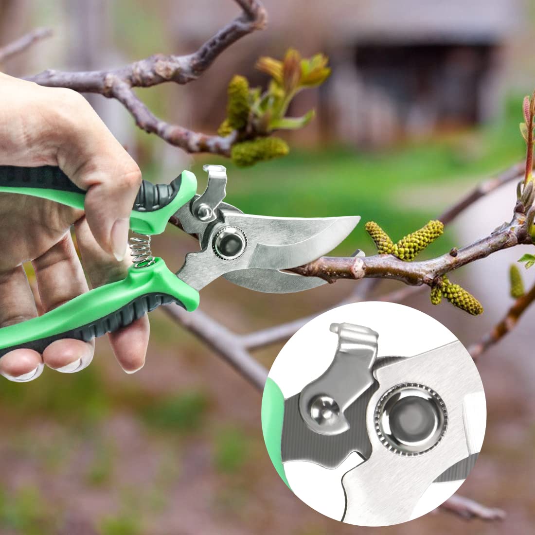 Bonsai Tools Kit, 21 Pcs Gardening Trimming Tools Set Include Pruning Shears, Scissors, Mini Rake, Round and Pointed Shovel &Bonsai Wire, Zip Storage PU Leather Bag,Gardening Gifts for Women,Men