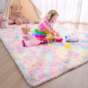 Rainbow Fluffy Rug, 4x5.9 Feet