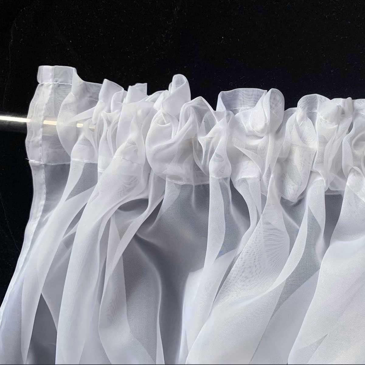 140 × 213 cm White Sheer Curtains – Set of 2