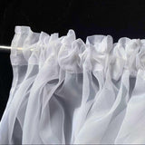 Set of 2 Luxton White Sheer Curtains, Rod Pocket Voile Curtain Panels 140x213cm (White Colour)