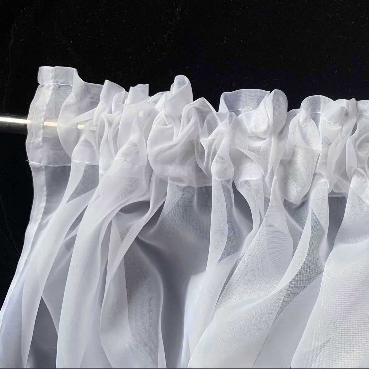140 × 213 cm White Sheer Curtains – Set of 2