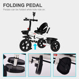 4 in 1 Baby Walker Kids Trike Tricycle Bike Children Bicycle Ride On Toy Safety Fence Adjustable Seat Handlebar
