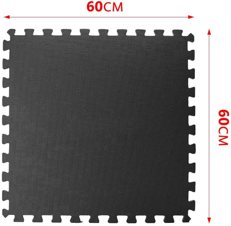 Thick Puzzle Exercise Mat 10mm with EVA Foam Interlocking Tiles, Protective Gym Flooring Mat for Exercise, MMA, Gymnastics and Home Gym (Black & White 6 Pack)