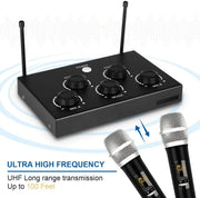 Rybozen Dual UHF Karaoke Mixer with Optical, Coaxial & AUX