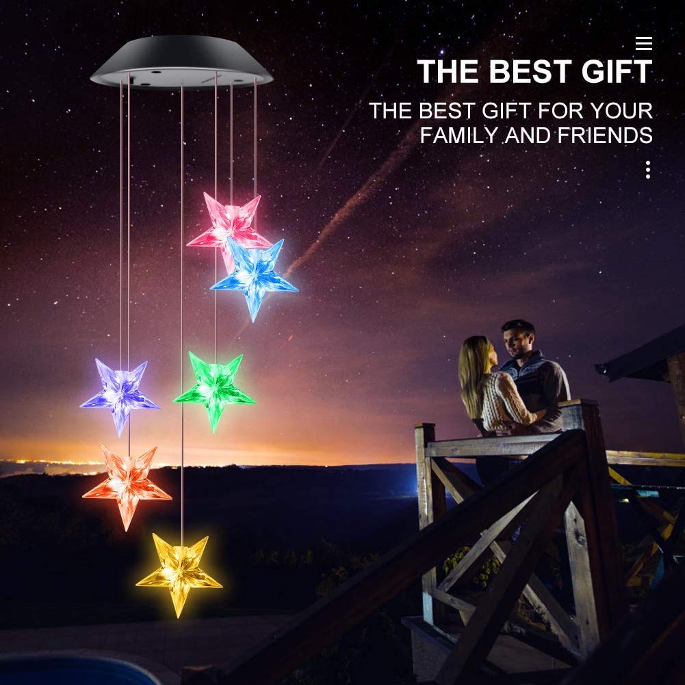 Colour Changing Solar Power Wind Chime