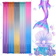 102 × 160 cm Pink-Purple Ombré Sheer Curtain – 1 Panel