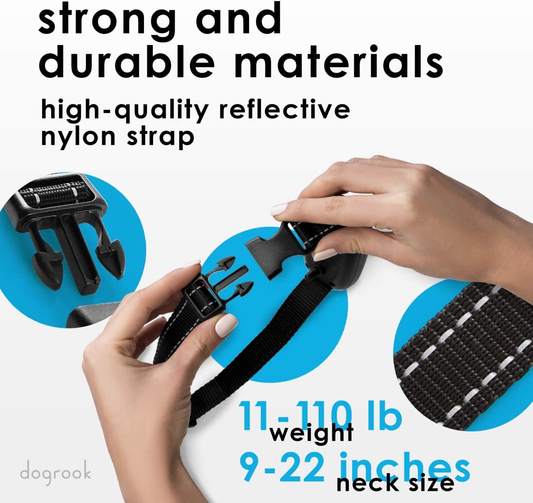 Dogrook Rechargeable Dog Bark Collar - Humane, No Shock Barking Collar w/2 Vibration & Beep Modes