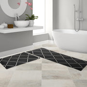 Black Waterproof Anti-Fatigue Kitchen Mat