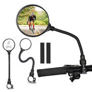 Adjustable Convex Bicycle Handlebar Mirrors – 2 Pack