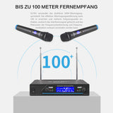 G-MARK G210V Wireless Microphone Set Wireless Microphone Professional 2 Channel Karaoke Microphone for Party Singing in The Church